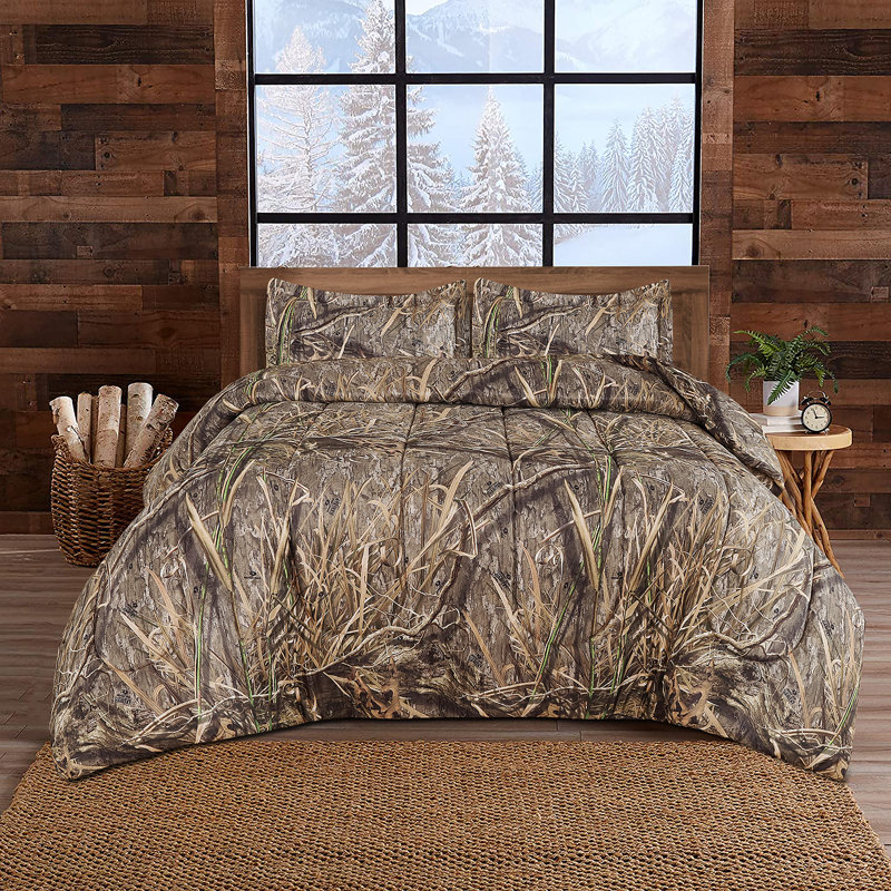 Mossy Oak Shadow Grass Habitat Goose Down Alternative Comforter Camouflage Forest Theme Bedding Set Wayfair